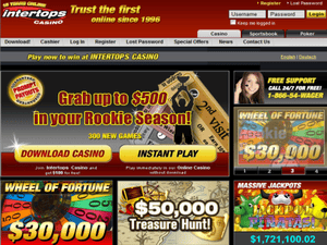 Intertops Casino website screenshot
