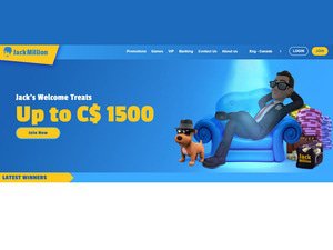 JackMillion Casino website screenshot