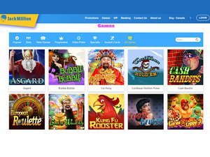JackMillion Casino software screenshot