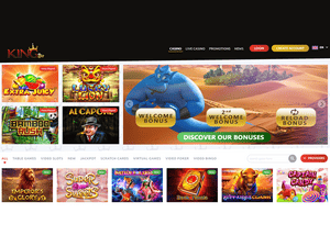 Kingbit Casino website screenshot