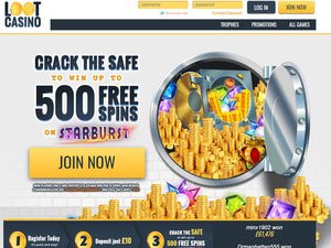 Loot Casino website screenshot