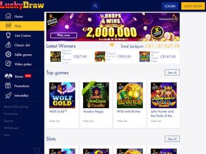 LuckyDraw website screenshot