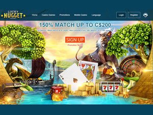 Lucky Nugget Casino website screenshot