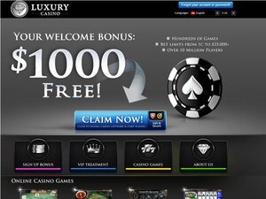 Luxury Casino website screenshot