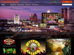 Maxiplay Casino website screenshot