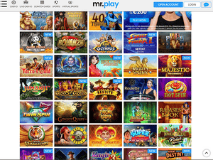 Mr Play Casino software screenshot
