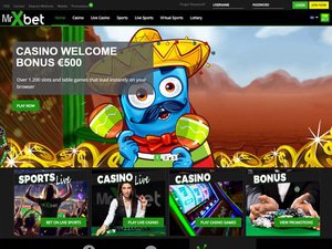 MrXbet Casino website screenshot