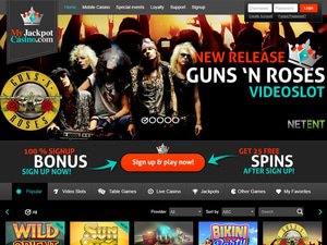MyJackpot Casino website screenshot