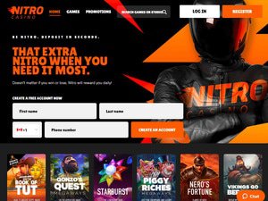 Nitro Casino website screenshot