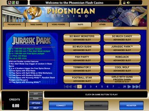 Phoenician Casino software screenshot
