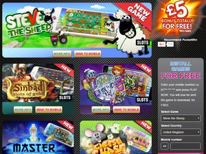 PocketWin Casino software screenshot