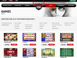 Red Stag Casino software screenshot