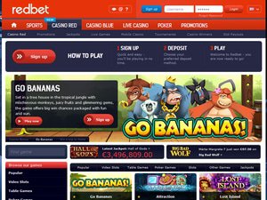 Redbet Casino website screenshot