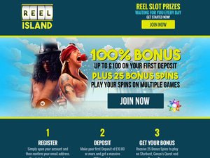 Reel Island Casino website screenshot