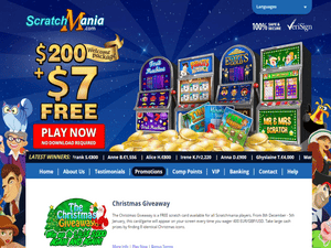 Scratch Mania Casino software screenshot