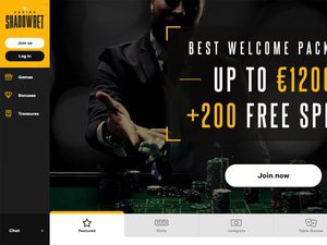 ShadowBet Casino website screenshot