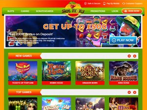 Slot Fruity Casino website screenshot