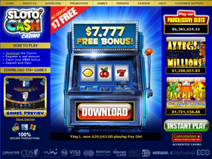Slotocash Casino website screenshot