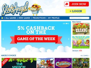 Slots Angel Casino website screenshot