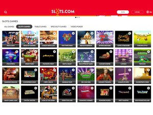 Slots.com software screenshot