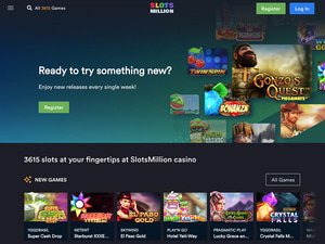 SlotsMillion Casino website screenshot
