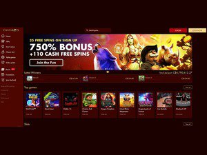 Spartan Slots Casino website screenshot