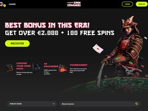 Spin Samurai website screenshot
