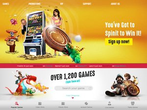 Spinit Casino website screenshot