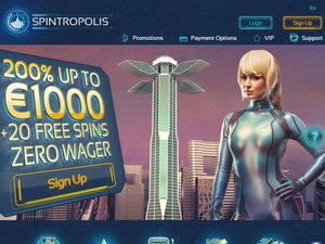 Spintropolis Casino website screenshot