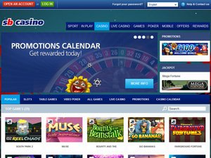 Sportingbet Casino website screenshot