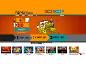 Superlines Casino website screenshot