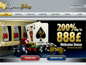 Supremeplay Casino website screenshot