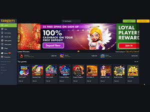 Tangiers Casino website screenshot