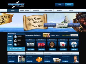 Thunderbolt Casino website screenshot