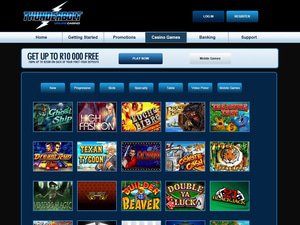 Thunderbolt Casino software screenshot