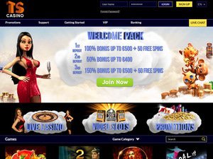 Times Square Casino website screenshot