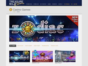Treasure Mile Casino software screenshot