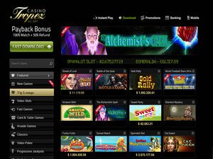 Tropez Casino software screenshot