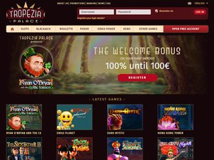 Tropezia Palace Casino website screenshot