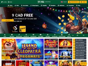 Tusk Casino website screenshot