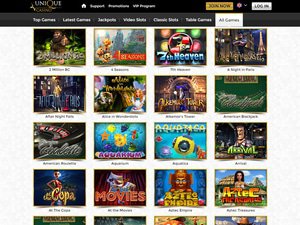 Unique Casino software screenshot