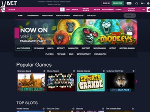 Vbet Casino website screenshot
