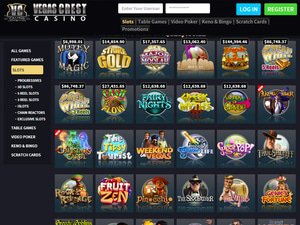 Vegas Crest Casino software screenshot