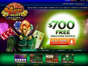 Vegas Slot Casino website screenshot