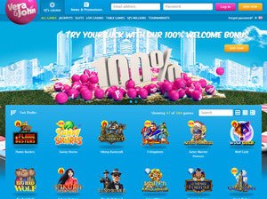 Vera John Casino website screenshot
