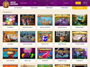 Wild Sultan Casino software screenshot