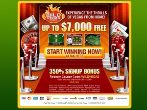 Wild Vegas Casino website screenshot