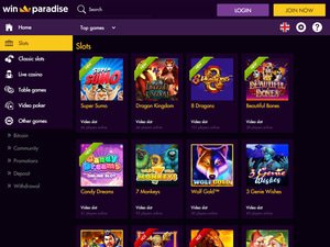 Winparadise Casino software screenshot