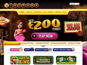 Winorama Casino website screenshot