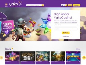 Yako Casino website screenshot